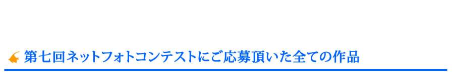 第七回ネットフォトコンテストにご応募頂いたすべての作品